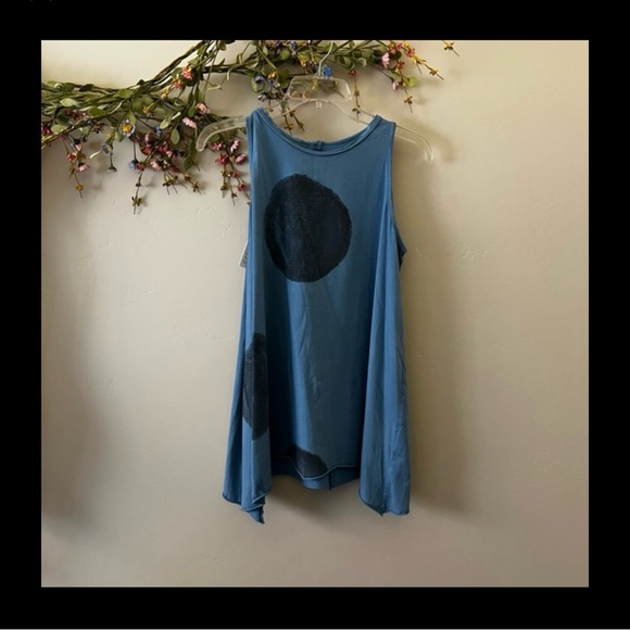 New with Tag LUUKAA Oversized Asymmetrical Tank Top Size 2 USA 10 💃 - Picture 9 of 9